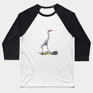 Cattle Egret on a walk Baseball T-Shirt